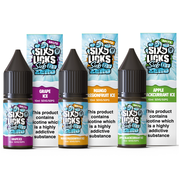 Six Licks Sub Zero Nicotine Salt E-liquid