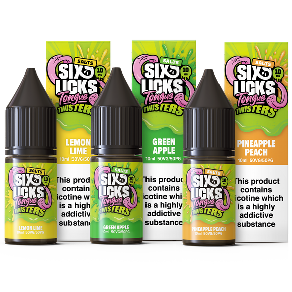 Six Licks Tongue Twisters Nicotine Salt E-liquid